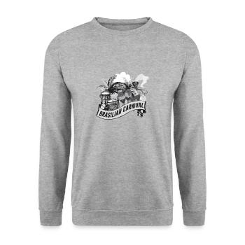 Brasilien - Unisex Pullover - Weißgrau meliert - Vorne - Alina (178cm) & Michal (187cm)