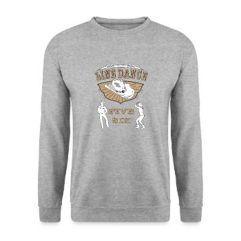 LINE DANCE - Unisex Pullover - Weißgrau meliert - Vorne - Alina (178cm) & Michal (187cm)