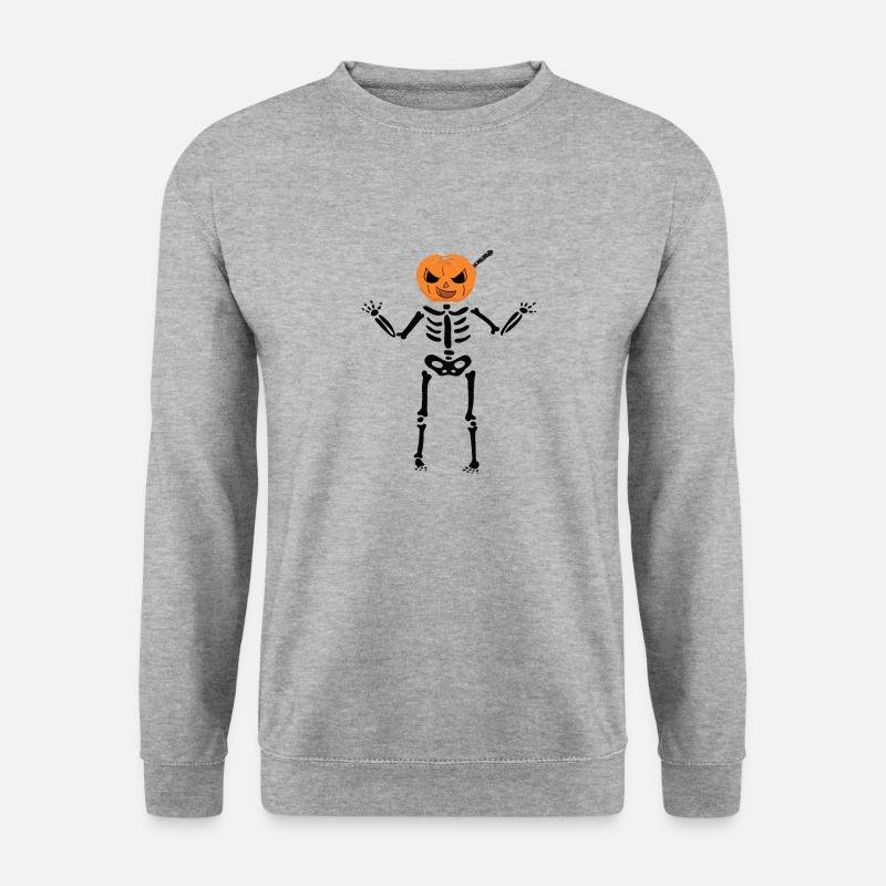 Skelett - Unisex Pullover - Weißgrau meliert