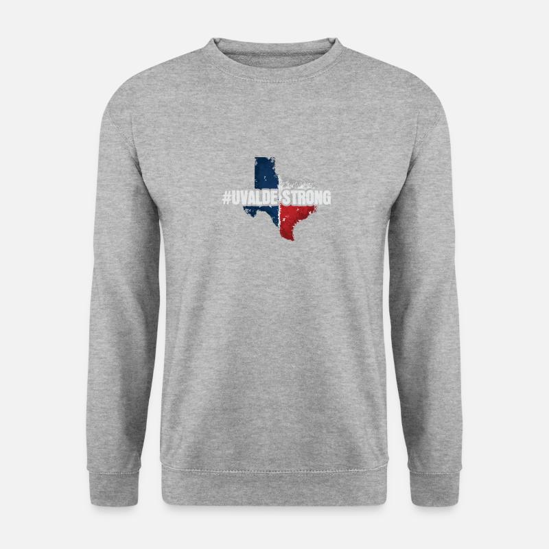 Uvalde Strong Gun Controll - Unisex Pullover - Weißgrau meliert