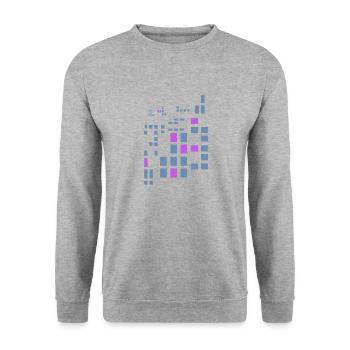Pixel Pixelworld Pink Abstract City Style Logo - Unisex Sweatshirt - salt & pepper - Front - Alina (178cm) & Michal (187cm)
