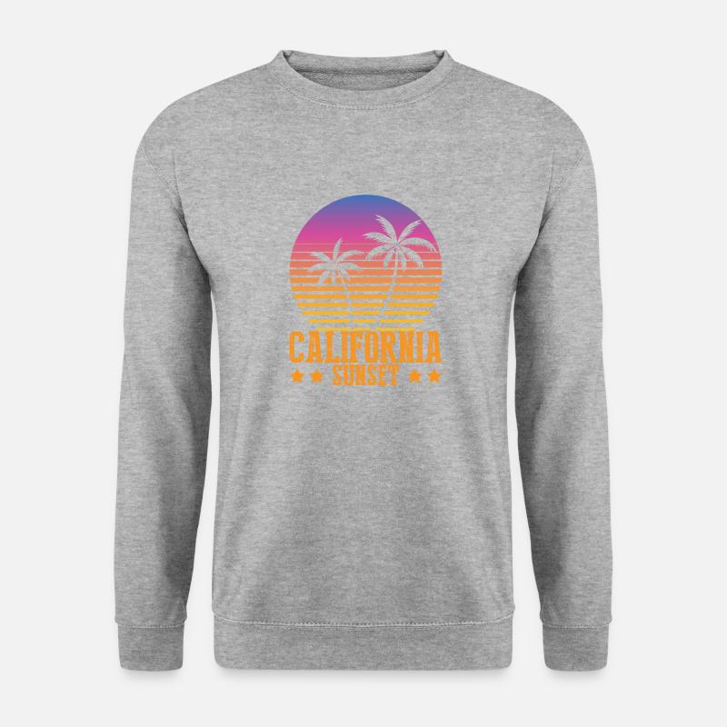 Palmen - Unisex Pullover - Weißgrau meliert