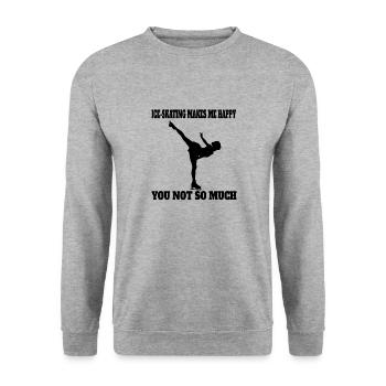 Patinage artistique Patinage sur glace Patinage artistique Patinage artistique - Sweat-shirt Unisexe - gris chiné - Devant - Alina (178cm) & Michal (187cm)