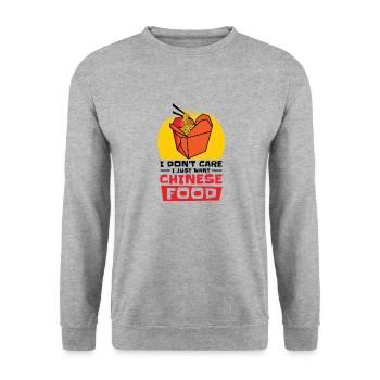 Asian Food Chinese Food Fan Noodle Foodie - Unisex Sweatshirt - salt & pepper - Front - Alina (178cm) & Michal (187cm)