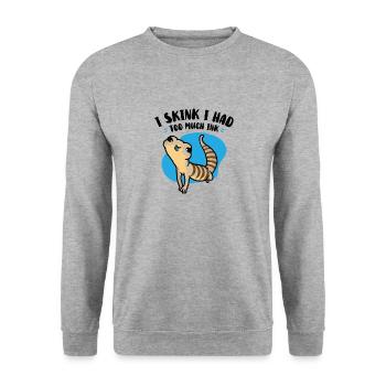 Herpetology Blue-tongued Skink Lizard Wildlife - Unisex Sweatshirt - salt & pepper - Front - Alina (178cm) & Michal (187cm)