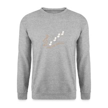 Goose Music Bird Musician Goose Lover - Unisex Sweatshirt - salt & pepper - Front - Alina (178cm) & Michal (187cm)