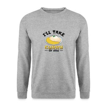 Curry South Asian Cuisine Indian Food Foodie - Unisex Sweatshirt - salt & pepper - Front - Alina (178cm) & Michal (187cm)