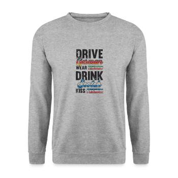Voyage Airport World Tour 2022 - Sweat-shirt Unisexe - gris chiné - Devant - Alina (178cm) & Michal (187cm)