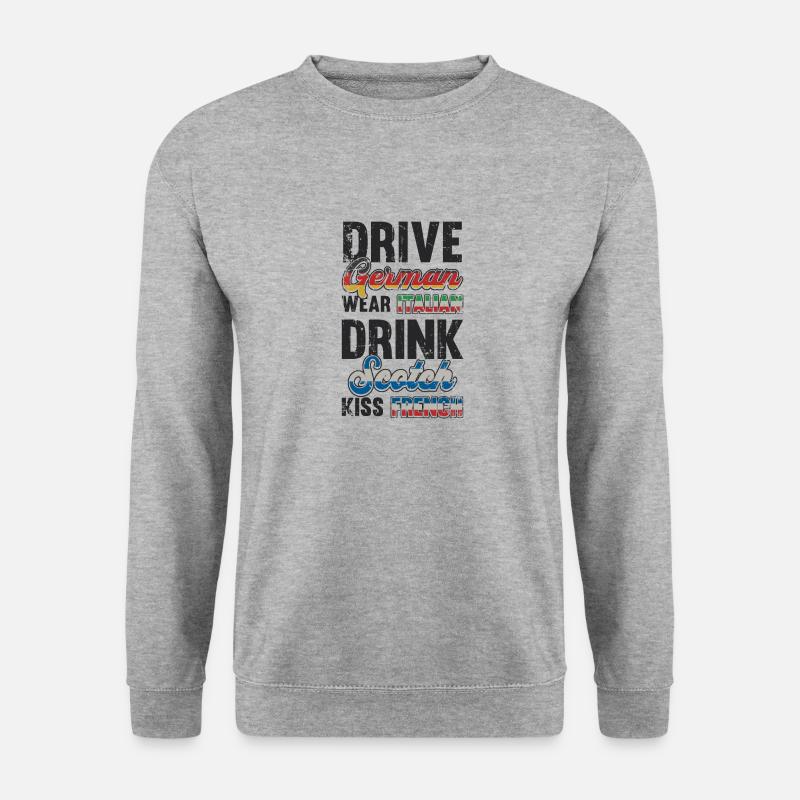 Reise Flughafen-Welttour 2022 - Unisex Pullover - Weißgrau meliert