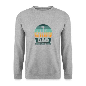 Dad Carpenter Woodworker Woodworking - Unisex Sweatshirt - salt & pepper - Front - Alina (178cm) & Michal (187cm)
