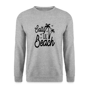 Plage salée de Lil - Sweat-shirt Unisexe - gris chiné - Devant - Alina (178cm) & Michal (187cm)