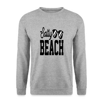 Salty Beach Holiday Summer Sun Beach - Unisex Sweatshirt - salt & pepper - Front - Alina (178cm) & Michal (187cm)