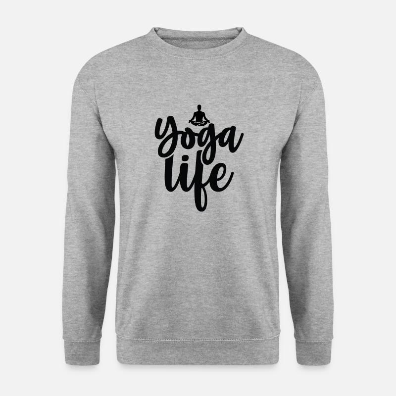 Yoga Life - Unisex Pullover - Weißgrau meliert