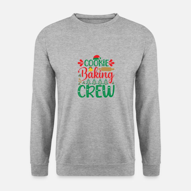 Weihnachtsplätzchen - Unisex Pullover - Weißgrau meliert