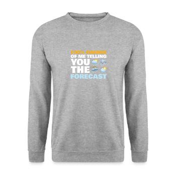 100% de chance que je vous dise la prédiction pour - Sweat-shirt Unisexe - gris chiné - Devant - Alina (178cm) & Michal (187cm)