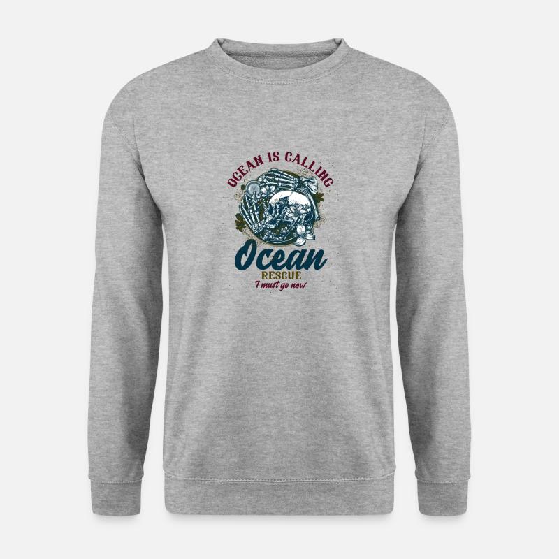 Ocean Calling - Unisex Pullover - Weißgrau meliert
