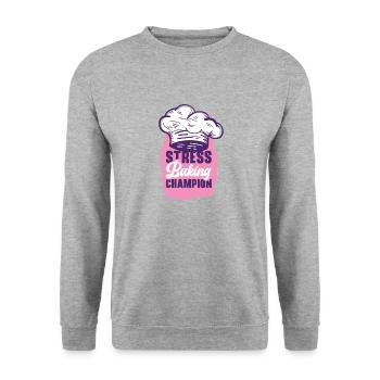 Pastry Chef Baking Champion Baked Goods Pastries - Unisex Sweatshirt - salt & pepper - Front - Alina (178cm) & Michal (187cm)