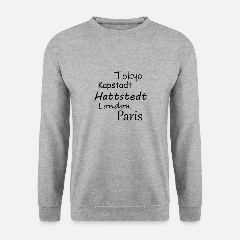 Hattstedt - Unisex Pullover - Weißgrau meliert