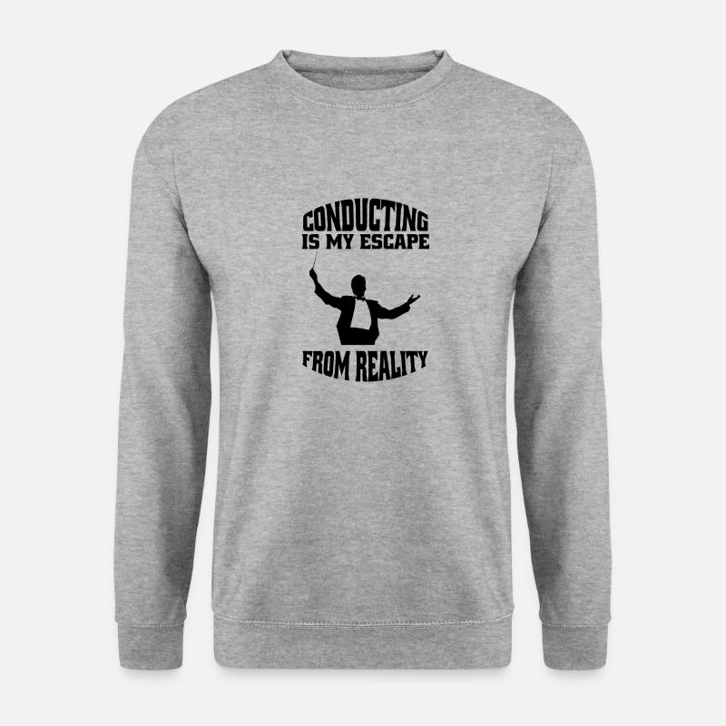 Dirigenten Dirigent Musik Geschenk Dirigieren - Unisex Pullover - Weißgrau meliert