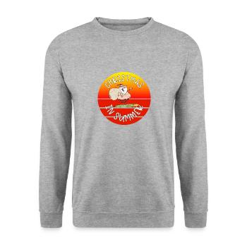 Noël en été, Noël en juillet, Noël en été - Sweat-shirt Unisexe - gris chiné - Devant - Alina (178cm) & Michal (187cm)