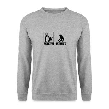 Jeu de cricket Problème de déclaration du joueur de cricket - Sweat-shirt Unisexe - gris chiné - Devant - Alina (178cm) & Michal (187cm)