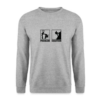 Mountain Climbing Mountain Climber Statement - Unisex Sweatshirt - salt & pepper - Front - Alina (178cm) & Michal (187cm)