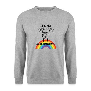 Gay Pride LGBTQ - Unisex Pullover - Weißgrau meliert - Vorne - Alina (178cm) & Michal (187cm)