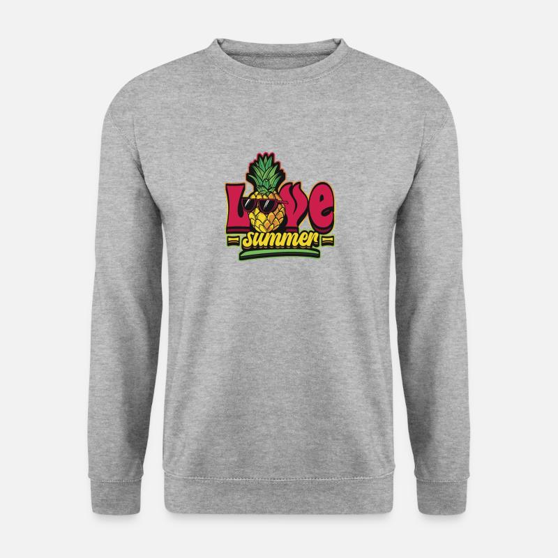 Hello Summer Pineapple with Sunglasses - Unisex Sweatshirt - salt & pepper