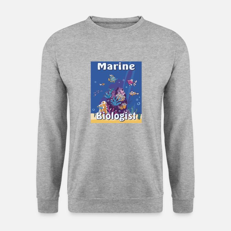 MARINE BIOLOGIST - Unisex Pullover - Weißgrau meliert