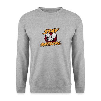 Rat Ratical Rodent Rat Owners Pet - Unisex Pullover - Weißgrau meliert - Vorne - Alina (178cm) & Michal (187cm)