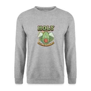 Sacred guacamole funny avocado - Unisex Sweatshirt - salt & pepper - Front - Alina (178cm) & Michal (187cm)