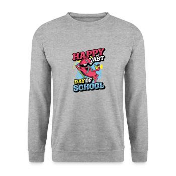 Joyeux dernier jour d’école - Sweat-shirt Unisexe - gris chiné - Devant - Alina (178cm) & Michal (187cm)