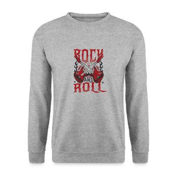Rock’n’Roll - Sweat-shirt Unisexe - gris chiné - Devant - Alina (178cm) & Michal (187cm)