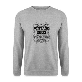 Vintage 2003 Édition Limitée Originale - Sweat-shirt Unisexe - gris chiné - Devant - Alina (178cm) & Michal (187cm)