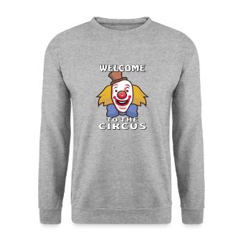 WELCOME TO THE CIRCUS - Unisex Sweatshirt - salt & pepper - Front - Alina (178cm) & Michal (187cm)