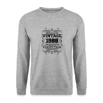 Vintage 1988 Original Limited Edition - Unisex Pullover - Weißgrau meliert - Vorne - Alina (178cm) & Michal (187cm)
