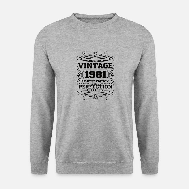 Vintage 1981 Original Limited Edition - Unisex Pullover - Weißgrau meliert