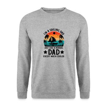 Sailboat Sailboat Sailing Dad Sailing - Unisex Sweatshirt - salt & pepper - Front - Alina (178cm) & Michal (187cm)