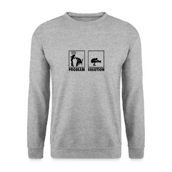 Figure Skating Figure Skaters Statement Problem - Unisex Pullover - Weißgrau meliert - Vorne - Alina (178cm) & Michal (187cm)