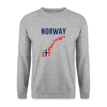 Norvège Norge Norvège Cadeau Vacances - Sweat-shirt Unisexe - gris chiné - Devant - Alina (178cm) & Michal (187cm)