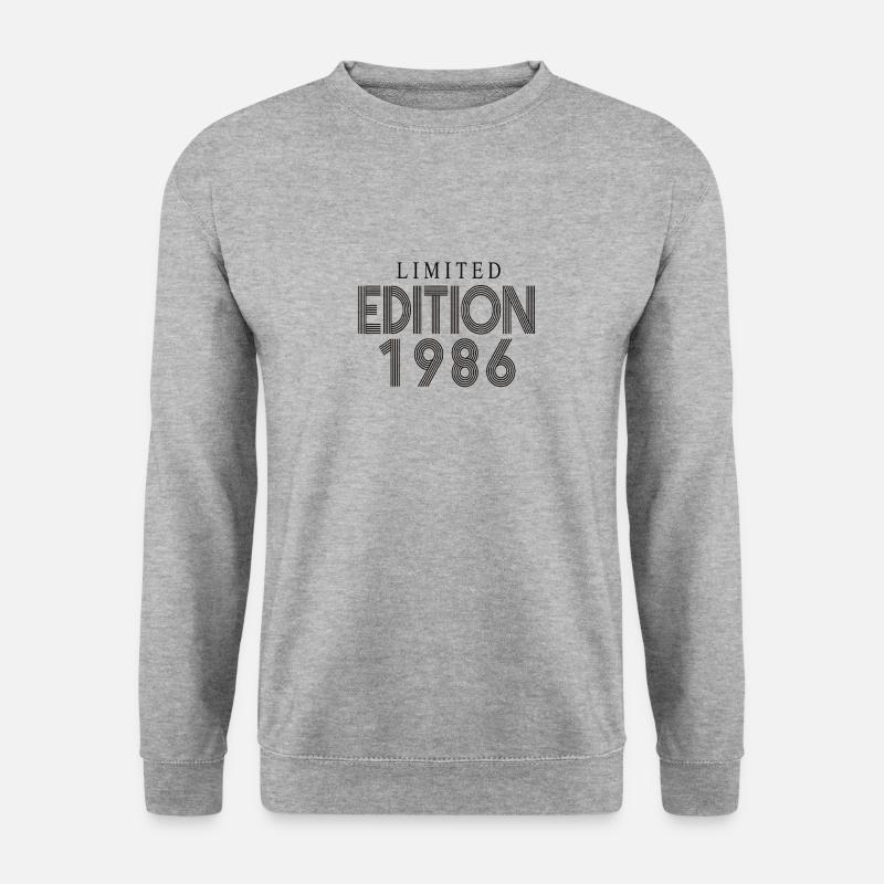 Limited Edition 1986 - Unisex Pullover - Weißgrau meliert