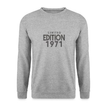 Édition limitée 1971 - Sweat-shirt Unisexe - gris chiné - Devant - Alina (178cm) & Michal (187cm)