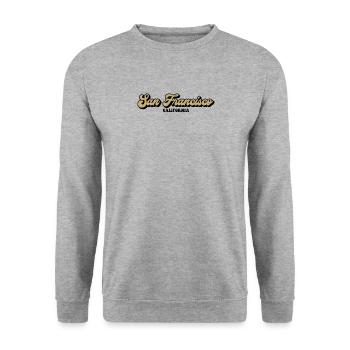 San Francisco California vintage retro - Unisex Sweatshirt - salt & pepper - Front - Alina (178cm) & Michal (187cm)