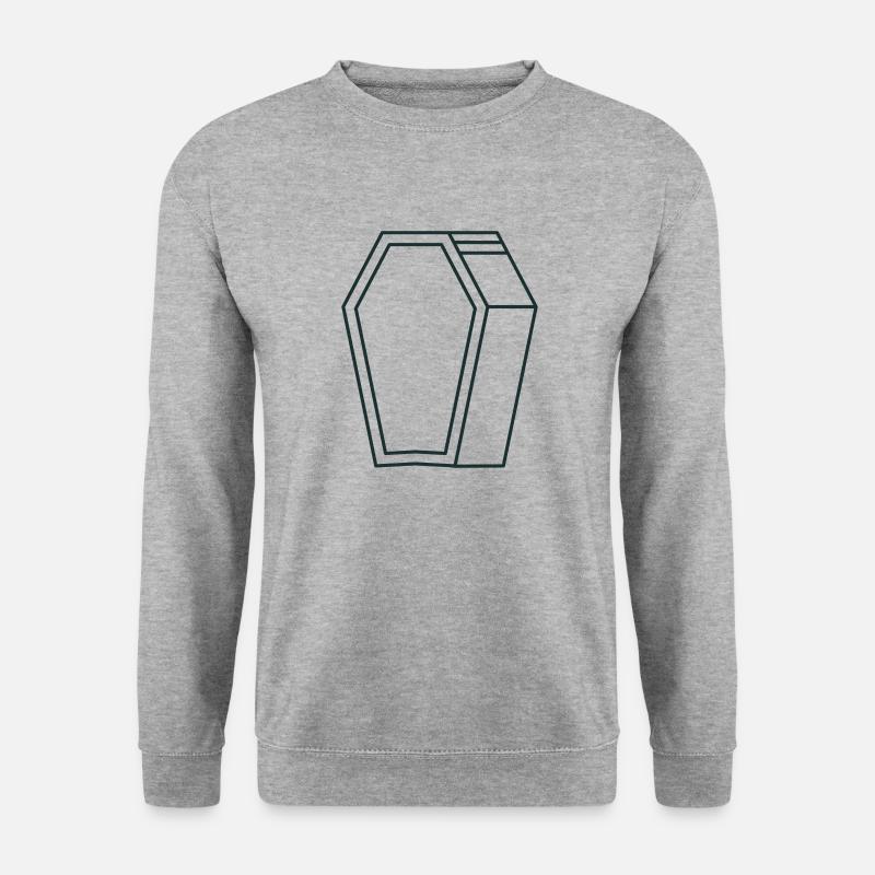 Sargform in 3D - Unisex Pullover - Weißgrau meliert