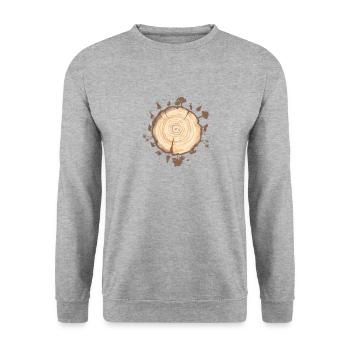 Tag des Planeten Erde und Erde - Unisex Pullover - Weißgrau meliert - Vorne - Alina (178cm) & Michal (187cm)