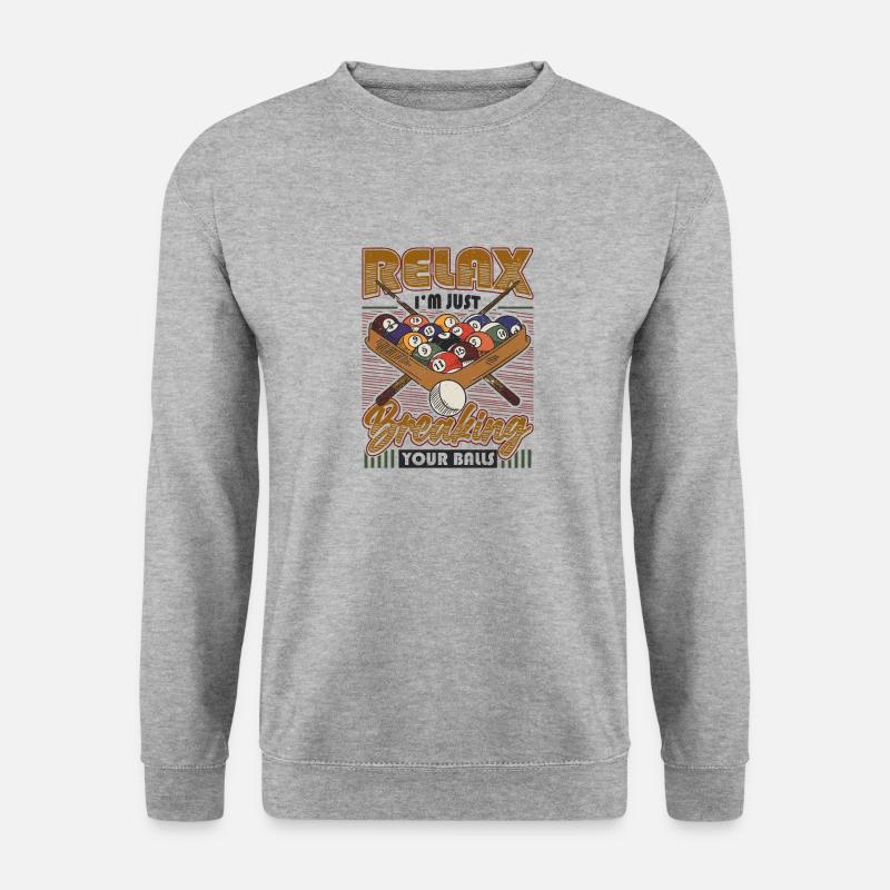 Billards Pool Players - Unisex Pullover - Weißgrau meliert