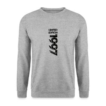 Limited Edition 1997 - Unisex Pullover - Weißgrau meliert - Vorne - Alina (178cm) & Michal (187cm)