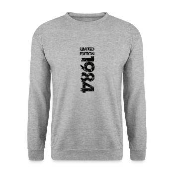 Limited Edition 1984 - Unisex Sweatshirt - salt & pepper - Front - Alina (178cm) & Michal (187cm)