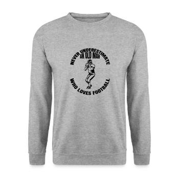 American Football Coach Football Fan - Unisex Sweatshirt - salt & pepper - Front - Alina (178cm) & Michal (187cm)