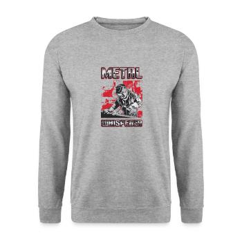 Welding Metal Whisperer Welder - Unisex Sweatshirt - salt & pepper - Front - Alina (178cm) & Michal (187cm)